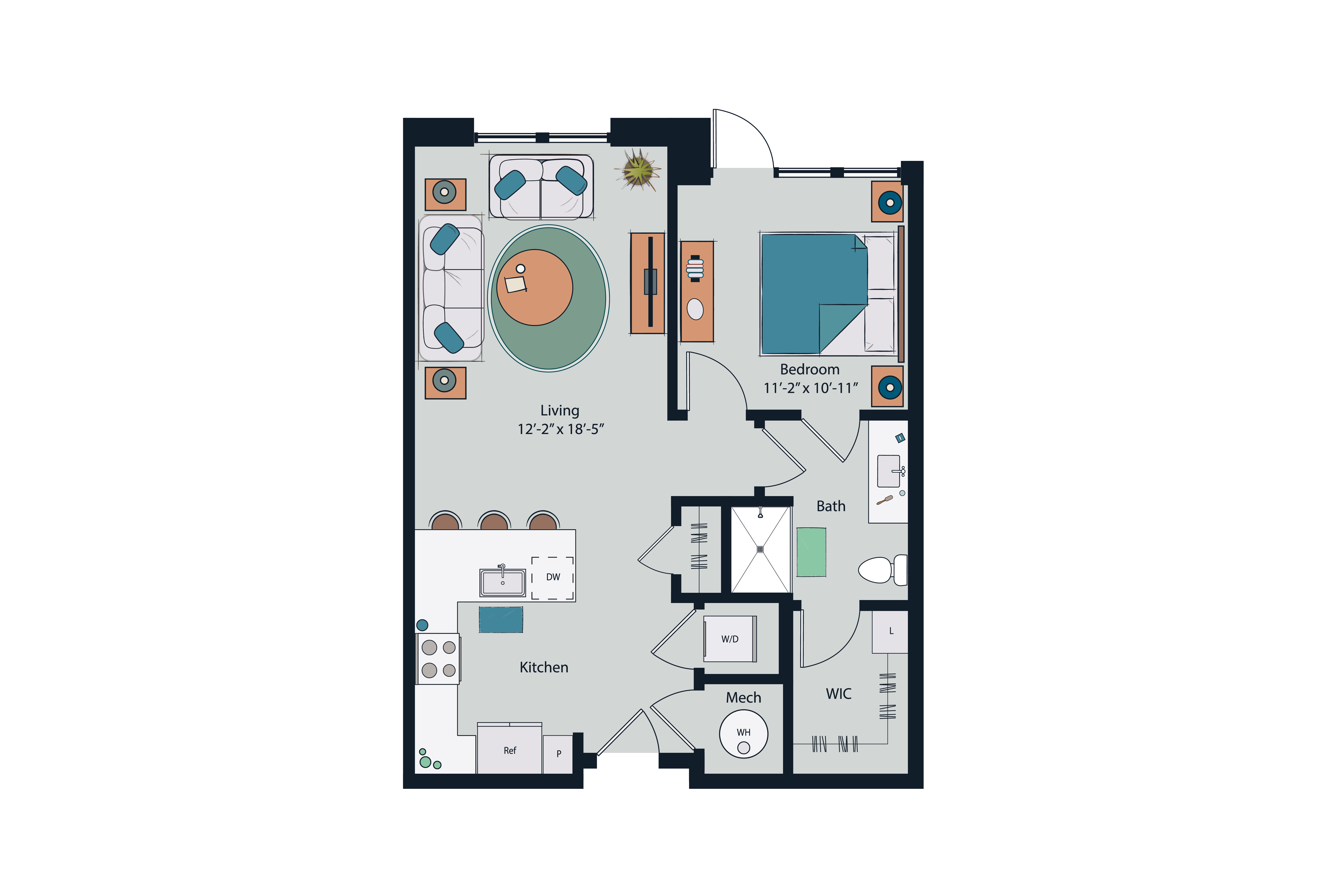 Floor plan layout diagram for A2